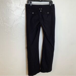 Athleta dipper multi pockets black pants size 6